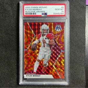 2020 Panini Mosaic Reactive Orange Prizm Kyler Murray #8 PSA 10 GEM MINT